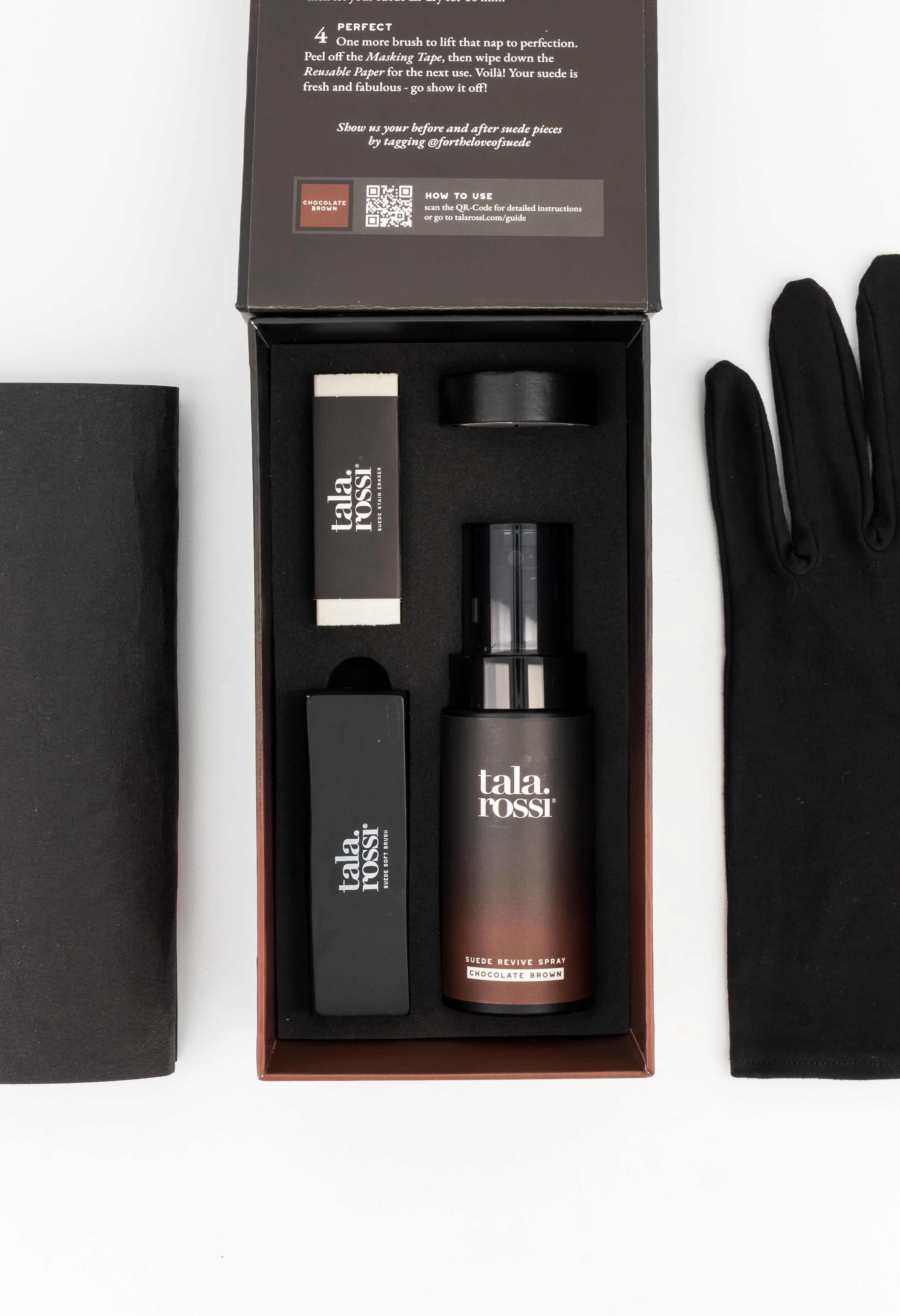 Chocolate Brown Suede Care Set