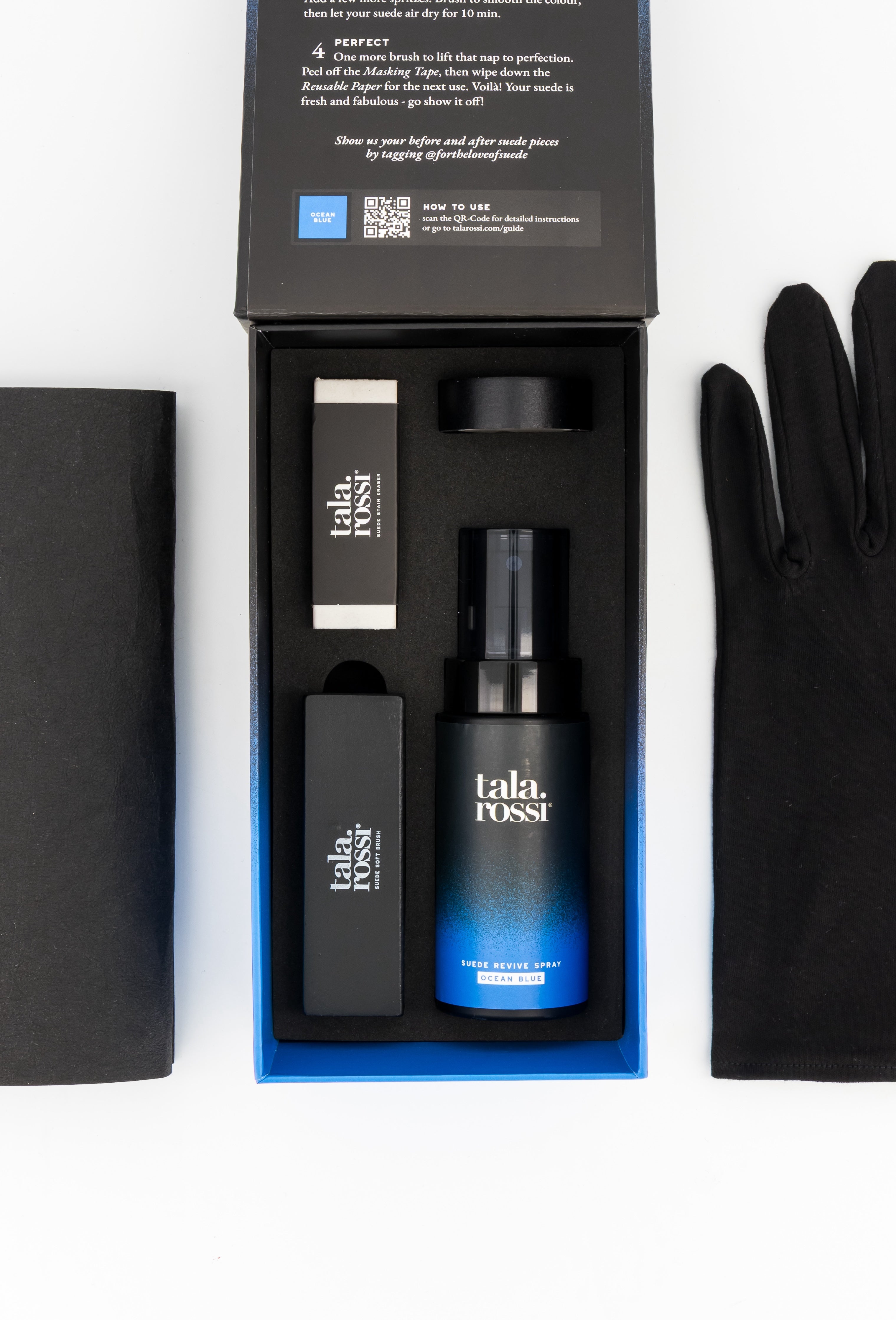 Ocean Blue Suede Care Set