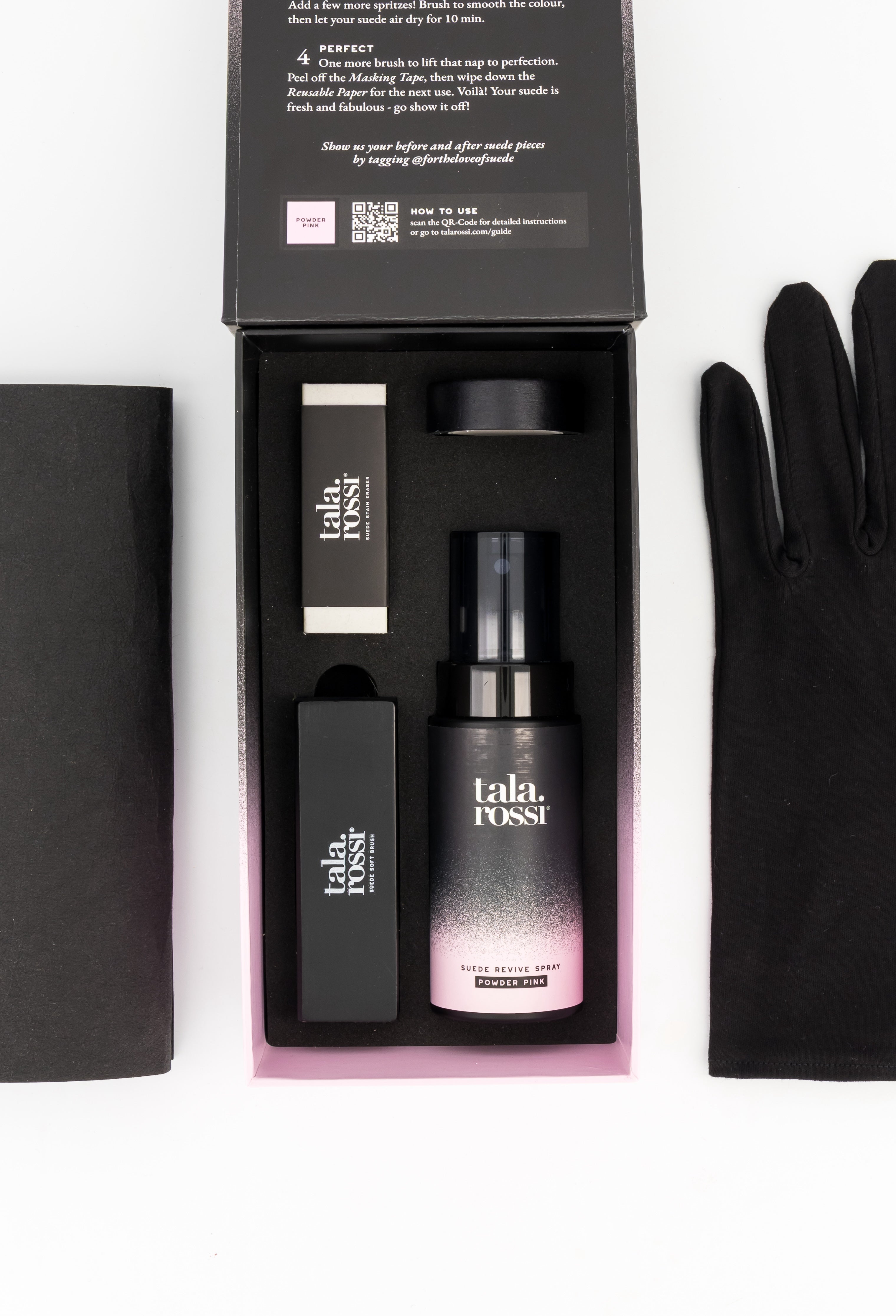 Powder Pink Suede Care Set