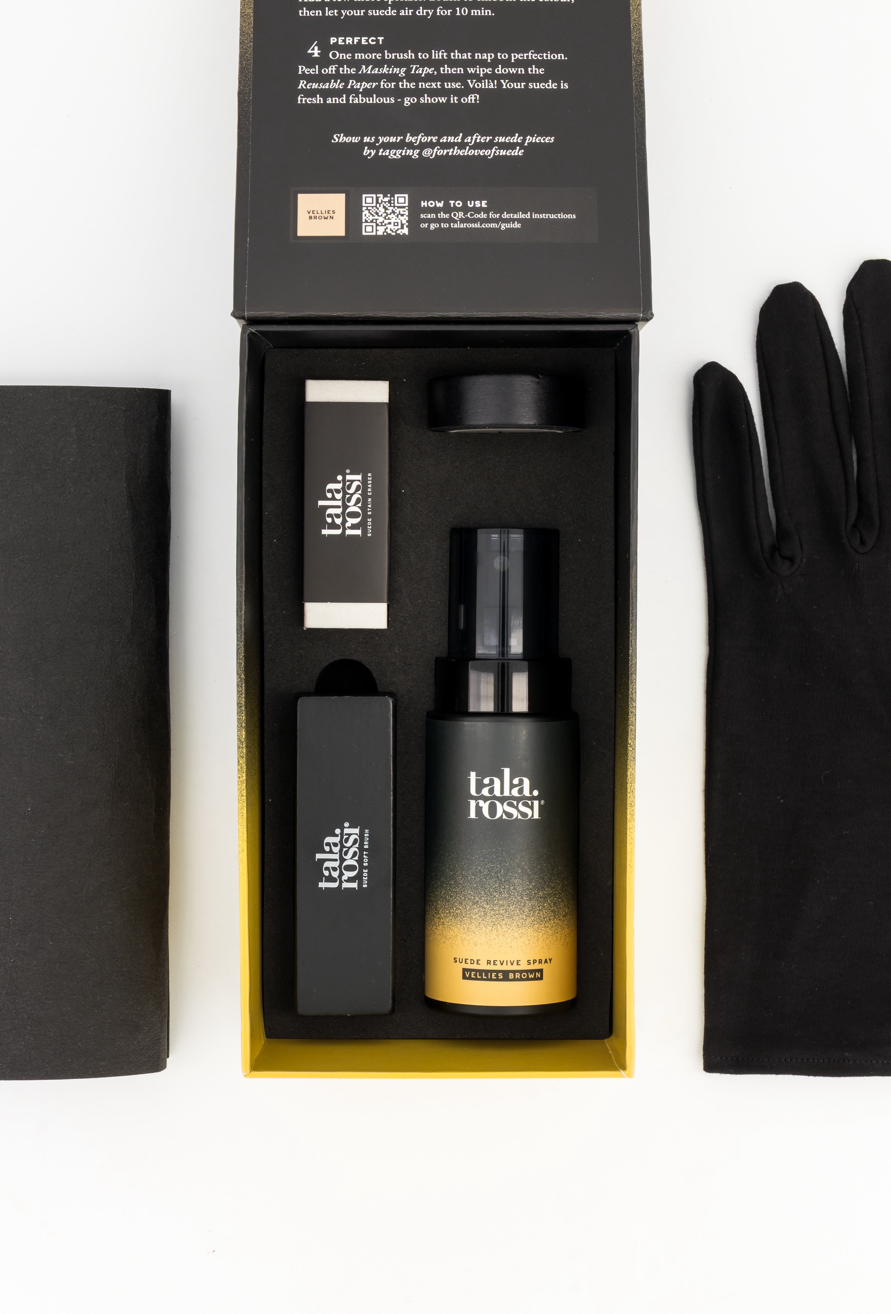 Vellies Brown Suede Care Set